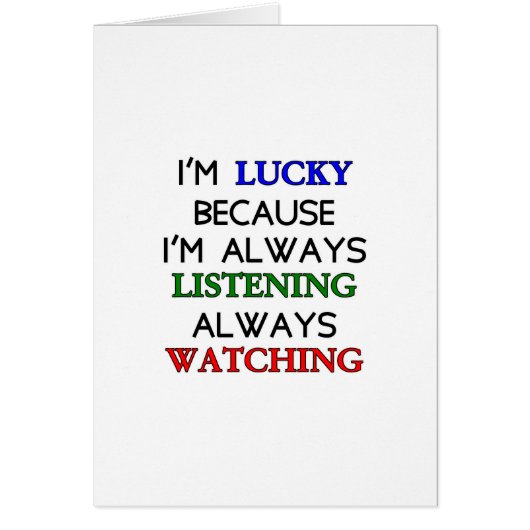 I'm Lucky Cards (Front)