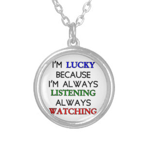 I'm Lucky Silver Plated Necklace