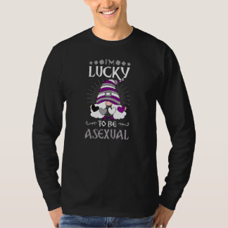 I'm Lucky To Be Asexual Pride St Patrick's Day Gno T-Shirt