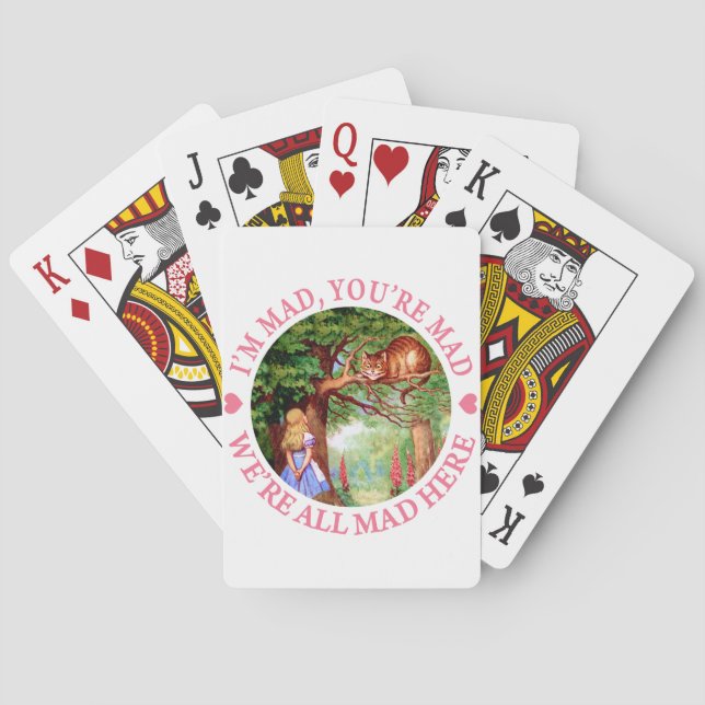 "I'm Mad, You're Mad, We're All Mad Here!" Poker Cards (Back)