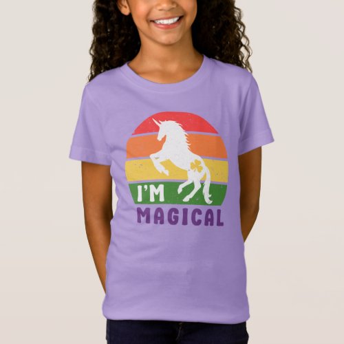 Im Magical Unicorn Shamrock Vintage T_Shirt