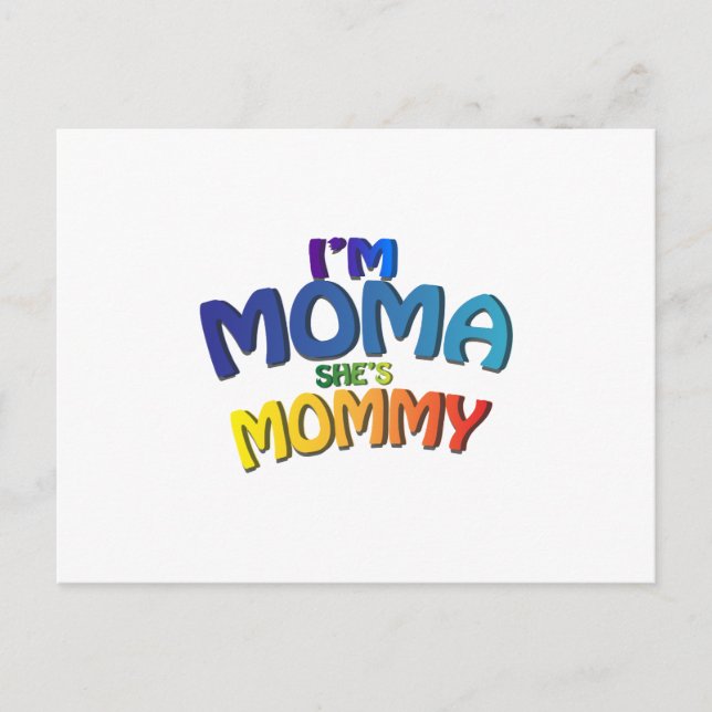 I'm Mama She's Mommy LGBT Gay Pride Mother's Day Postcard (Front)