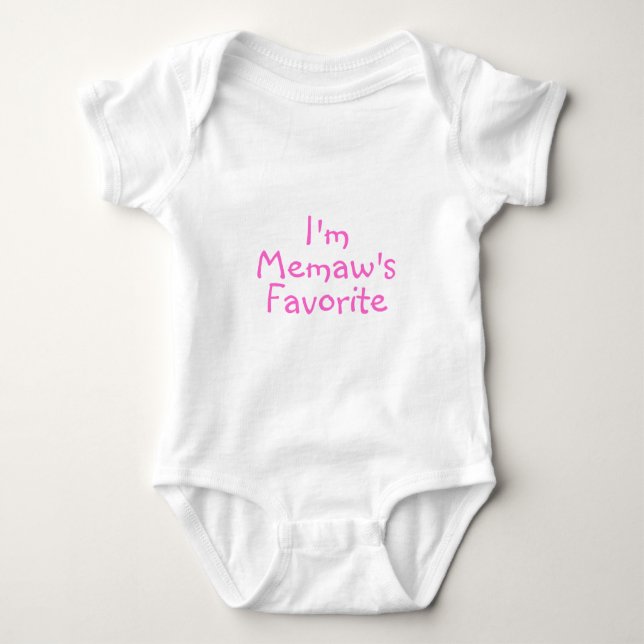 Im Memaws Favorite Pink Baby Bodysuit (Front)