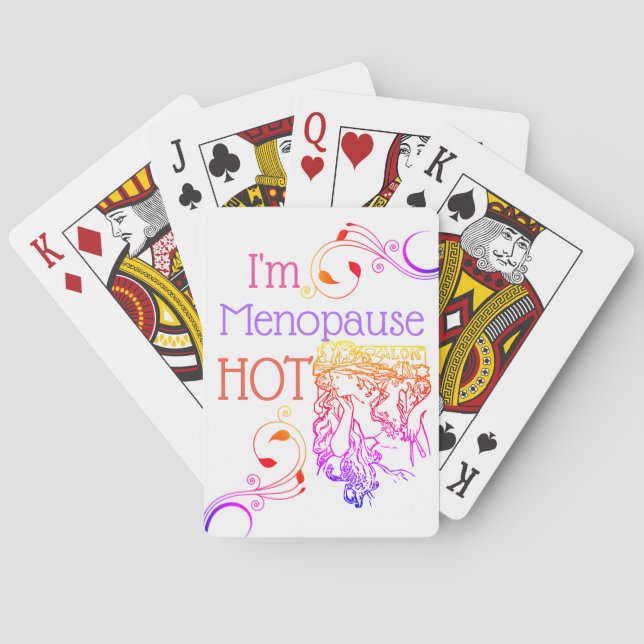 I'm menopause hot alphonse mucha salon girl poker cards (Back)