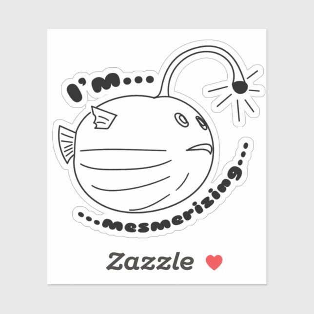 I'm Mesmerizing... The puffer-lamp-fish realized Sticker (Sheet)