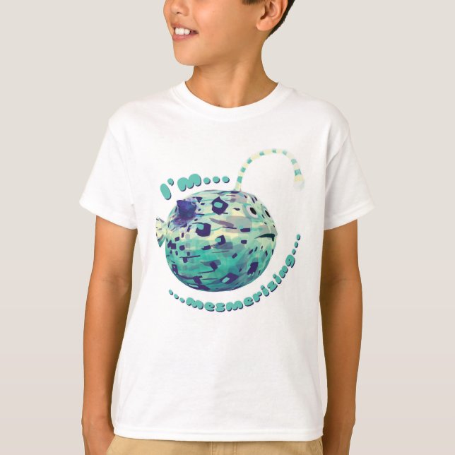 "I'm Mesmerizing..." The puffer-lamp-fish realized T-Shirt (Front)