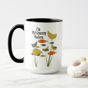 I'm Mid Century Modern Retro Fish Swimming Plants Mug