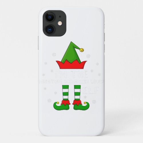 Im Miniature Schnauzer Lover  Elf Christmas iPhone 11 Case