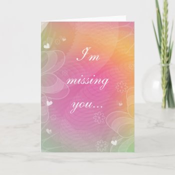 "i'm Missing You" Romantic Design Card by karanta at Zazzle