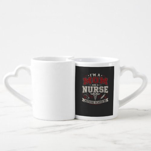 Im Mom And Nurse vinatge Mom Gift mothers day Coffee Mug Set