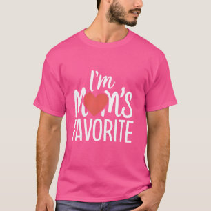 I'm Mom's Favorite Funny Sibling Humor Son Daughte T-Shirt