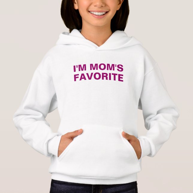 I'm Mom's Favorite Purple Saying Hoodie (Front)