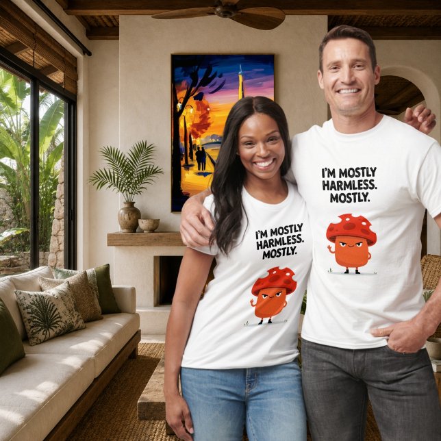 Im Mostly Harmless Mostly Funny Mushroom Character T-Shirt (Creator Uploaded)