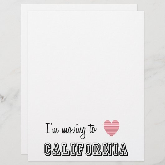 I'm Moving To California (Front/Back)