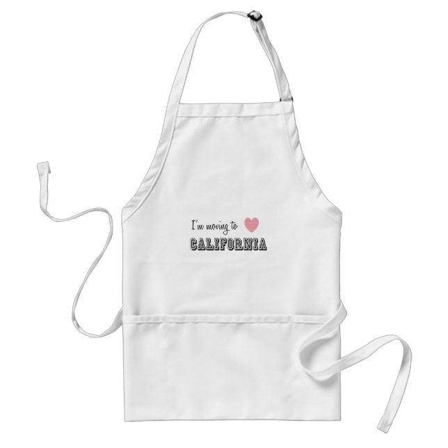 I'm Moving To California Adult Apron (Front)