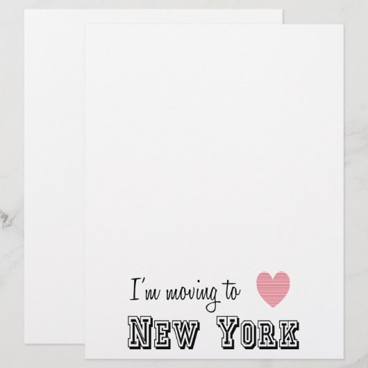 I'm Moving To New York (Front/Back)