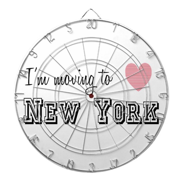 I'm Moving To New York Dart Board (Front)