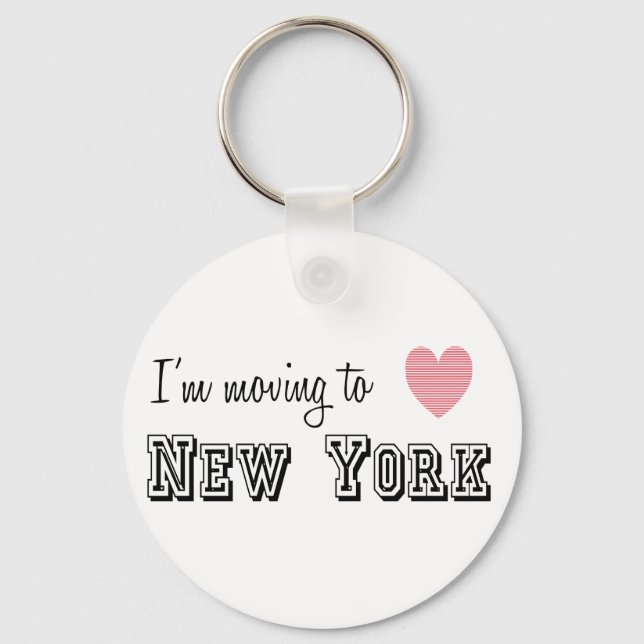 I'm Moving To New York Keychain (Front)