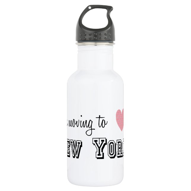 I'm Moving To New York Stainless Steel Water Bottle (Front)