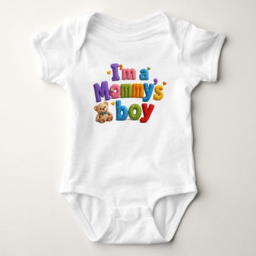 I'm Mummy's boy multi color Baby Bodysuit
