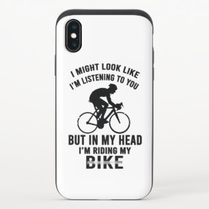 Im my head i'm riding my bike T-Shirt iPhone XS Slider Case