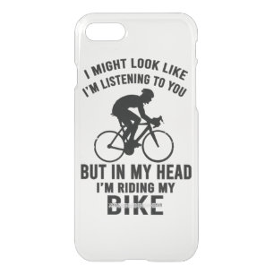 Im my head i'm riding my bike T-Shirt iPhone SE/8/7 Case