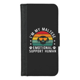 I'm my Maltese Dog's Emotional Support Human iPhone 8/7 Wallet Case