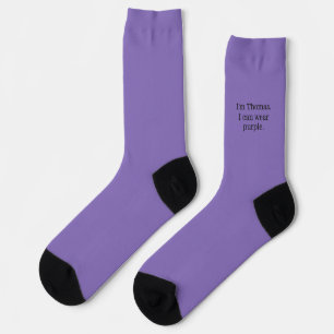 I'm [Name], I can wear purple Socks