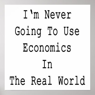 I'm Never Going To Use Economics In The Real World Poster