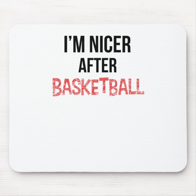 I'm Nicer After Basketball Long  Mouse Pad (Front)