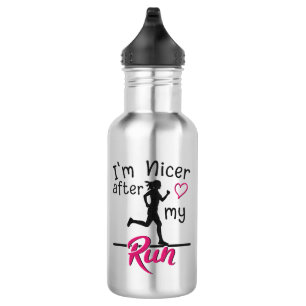 I'm Nicer After My Run Funny Stainless Steel Water Bottle