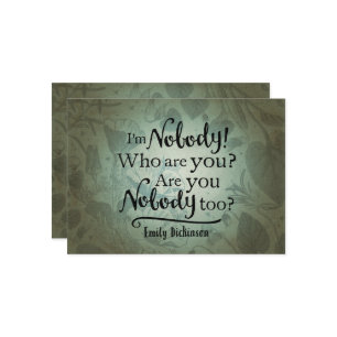 I'm Nobody Quote Card