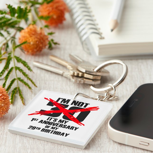 I'm Not 30 Keychain (Creator Uploaded)