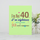 I'm Not 40 - Funny Birthday Gift (Standing Front)