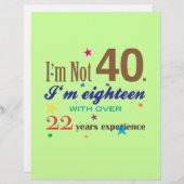 I'm Not 40 - Funny Birthday Gift (Front/Back)