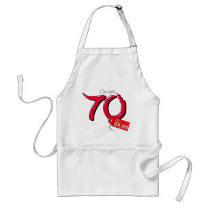 I'm Not 70 I'm 69.99 Bubble Text Adult Apron