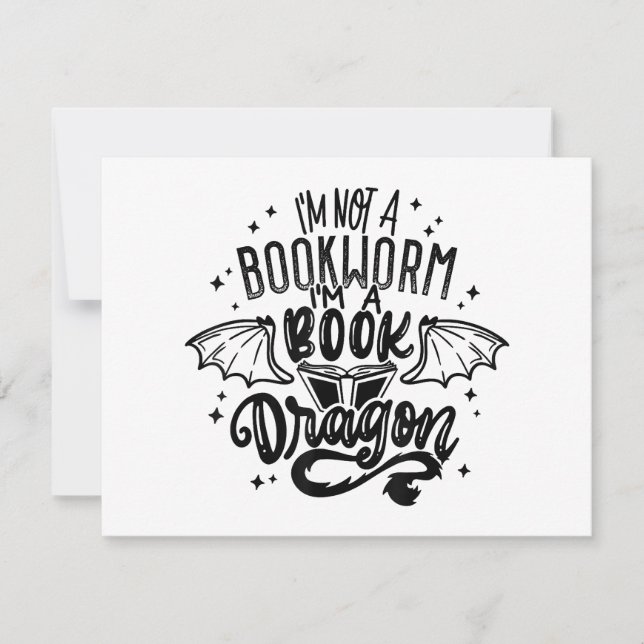 I'm Not A Bookworm I'm A Book Dragon Fantasy Book  (Front)