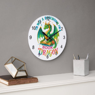 I'm Not A Bookworm.... Large Clock
