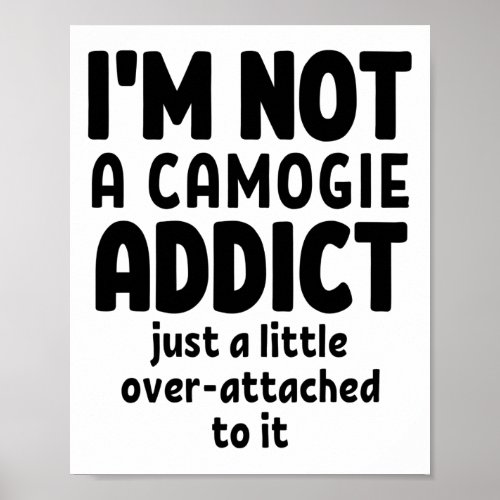 Im not a camogie addict poster