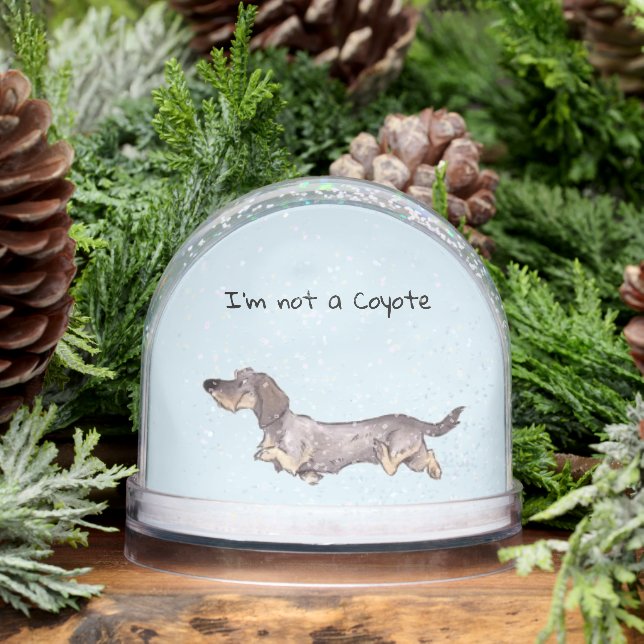 I'm Not A coyote Dachshund Snow Globe (Winter)