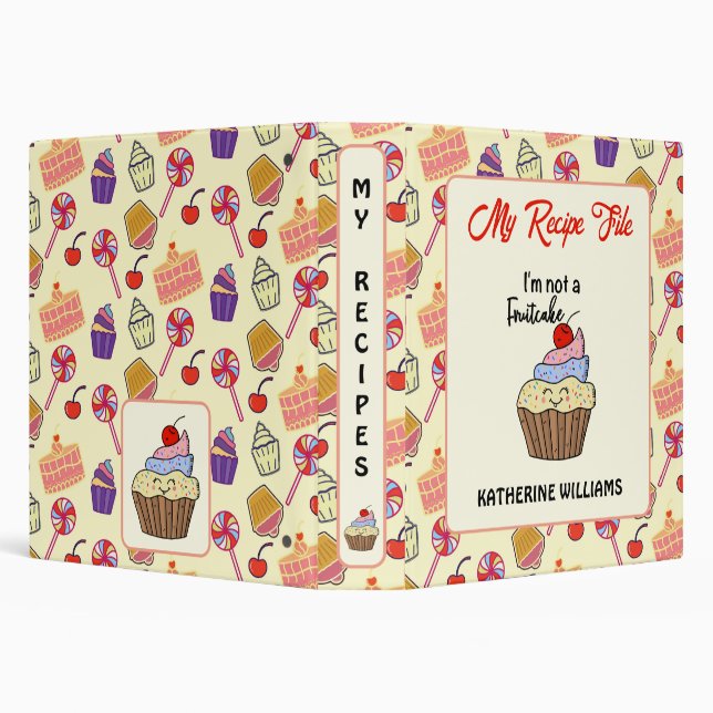 I'm not a fruitcake custom 3 ring binder (Background)