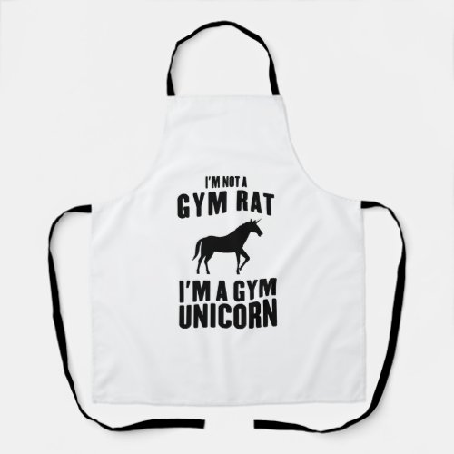 Im not a gym rat Im a gym unicorn Apron