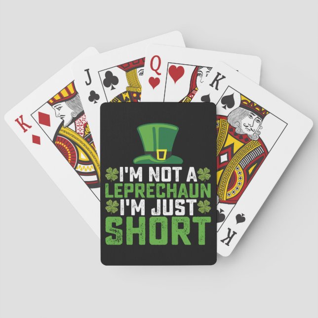 I'm Not a Leprechaun I'm Just Short St Patrick's Poker Cards (Back)