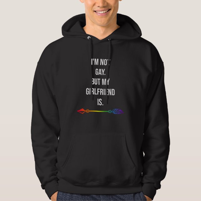 Im Not A Lesbian But My Girlfriend Is Lesbian Coup Hoodie (Front)