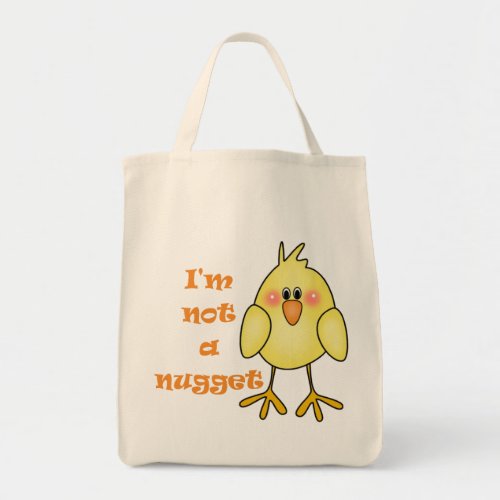 Im Not A Nugget VeganVegetarian Grocery Tote Bag