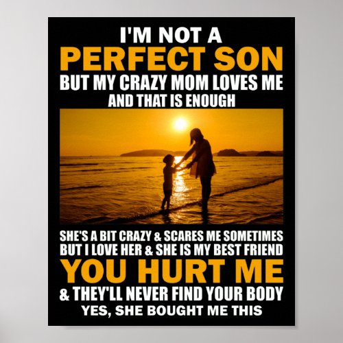 Im Not A Perfect Son But My Crazy Mom Loves Me Poster