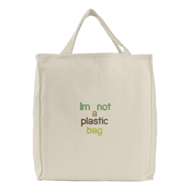 'Im not a plastic bag' Tote bag (Front)