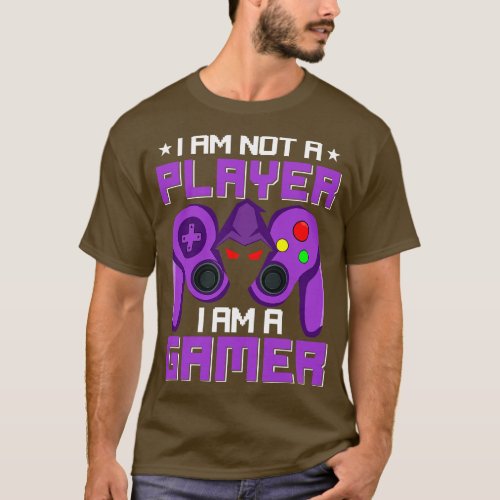 Im Not A Player Im A Purple Game Controller Video  T_Shirt