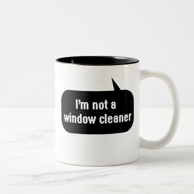 I'm not a window cleaner Two-Tone coffee mug (Right)