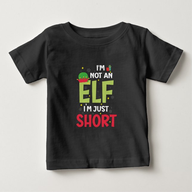 Im Not An Elf Family Christmas Pjs Matching  Baby T-Shirt (Front)